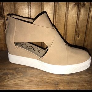Cut Out Wedge Sneakers